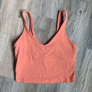 Lululemon Align Tank Cropped - Size 6 - Rustic Coral